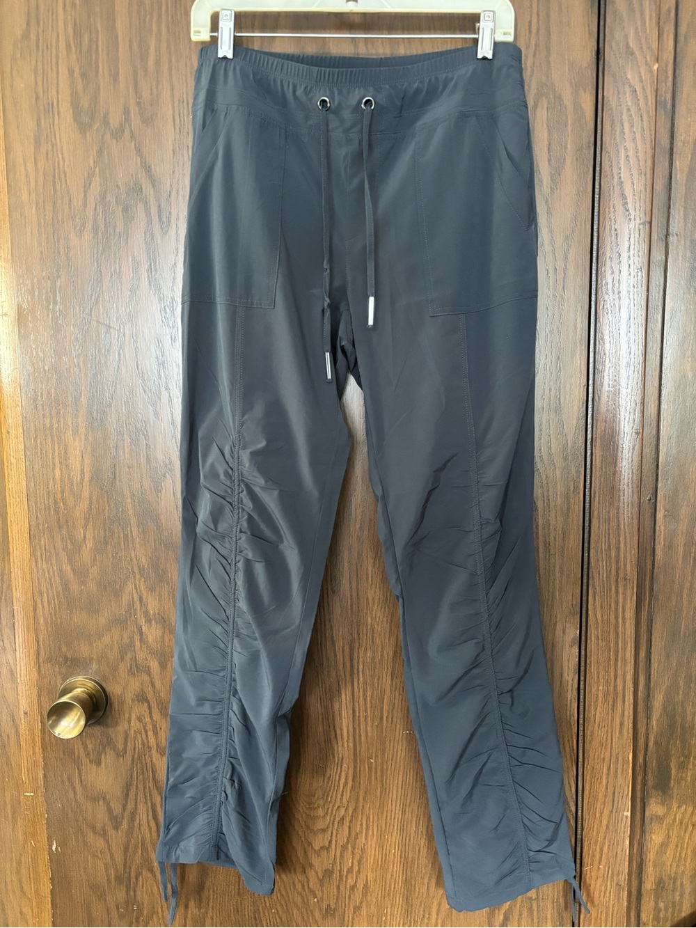 Wearables by XCVI Jules Pant Charcoal Gray Ruched Joggers